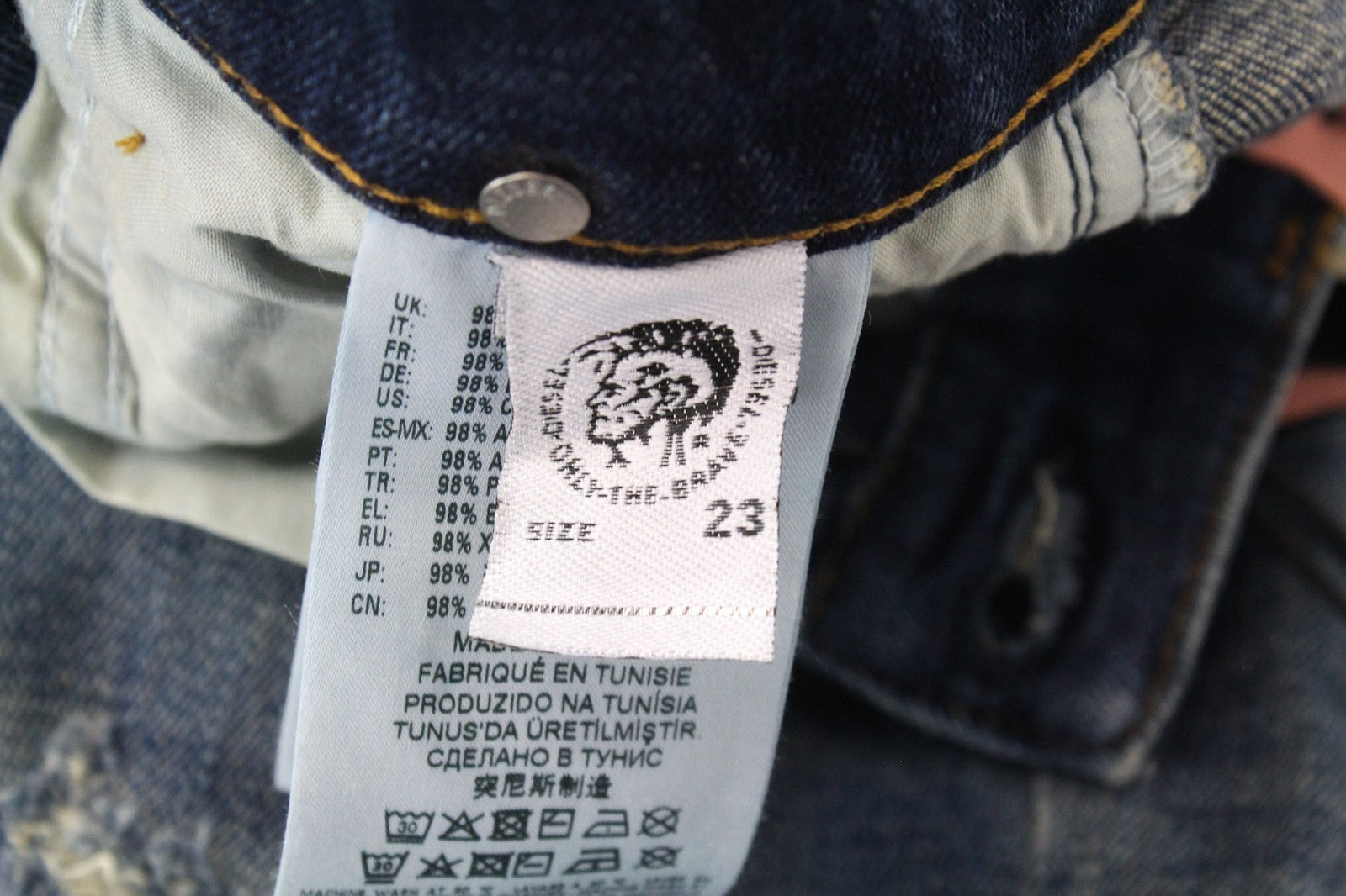 DIESEL D-Rifty 0890Y moteriški W23/L30 džinsai, prigludę, žemu juosmeniu, mėlyni 