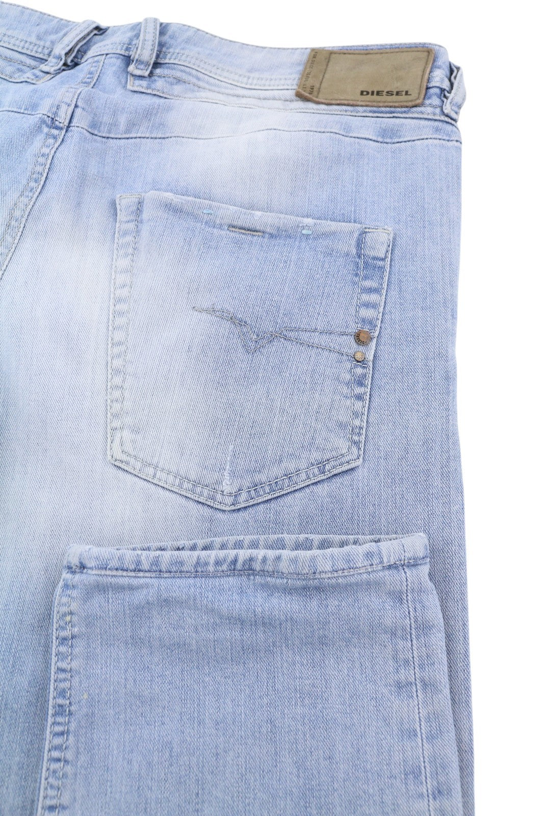 DIESEL Belther 0839G Men Jeans W34/~L30 Regular Slim Tapered Fit Stretch Blue