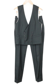 SUITSUPPLY Ferrara Men's UK36R Suit 2 Piece Waistcoat Trousers Pure Wool Green