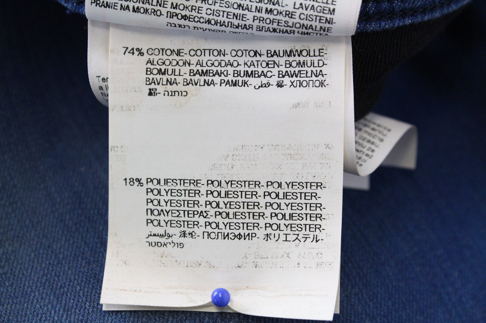 REPLAY Anbass vyriški W30/L32 džinsai, prigludę, su 5 kišenėmis, tamprūs, mėlyni, skalbtos medvilnės 