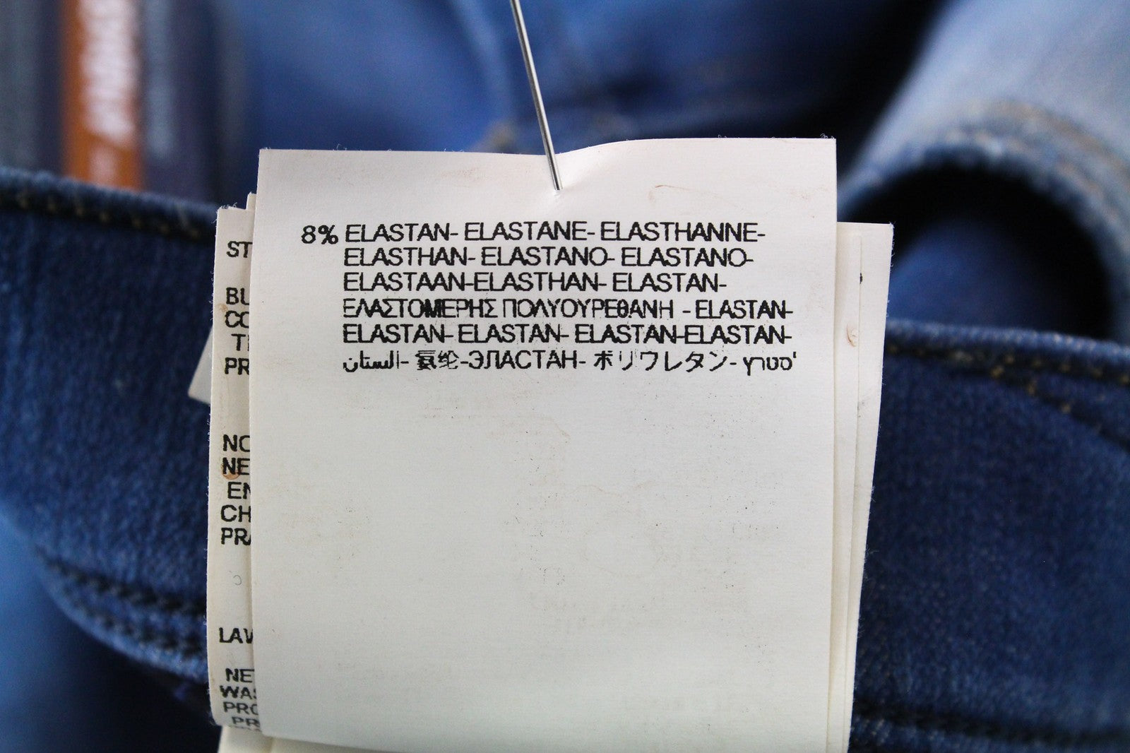 REPLAY Anbass vyriški W30/L32 džinsai, prigludę, su 5 kišenėmis, tamprūs, mėlyni, skalbtos medvilnės 