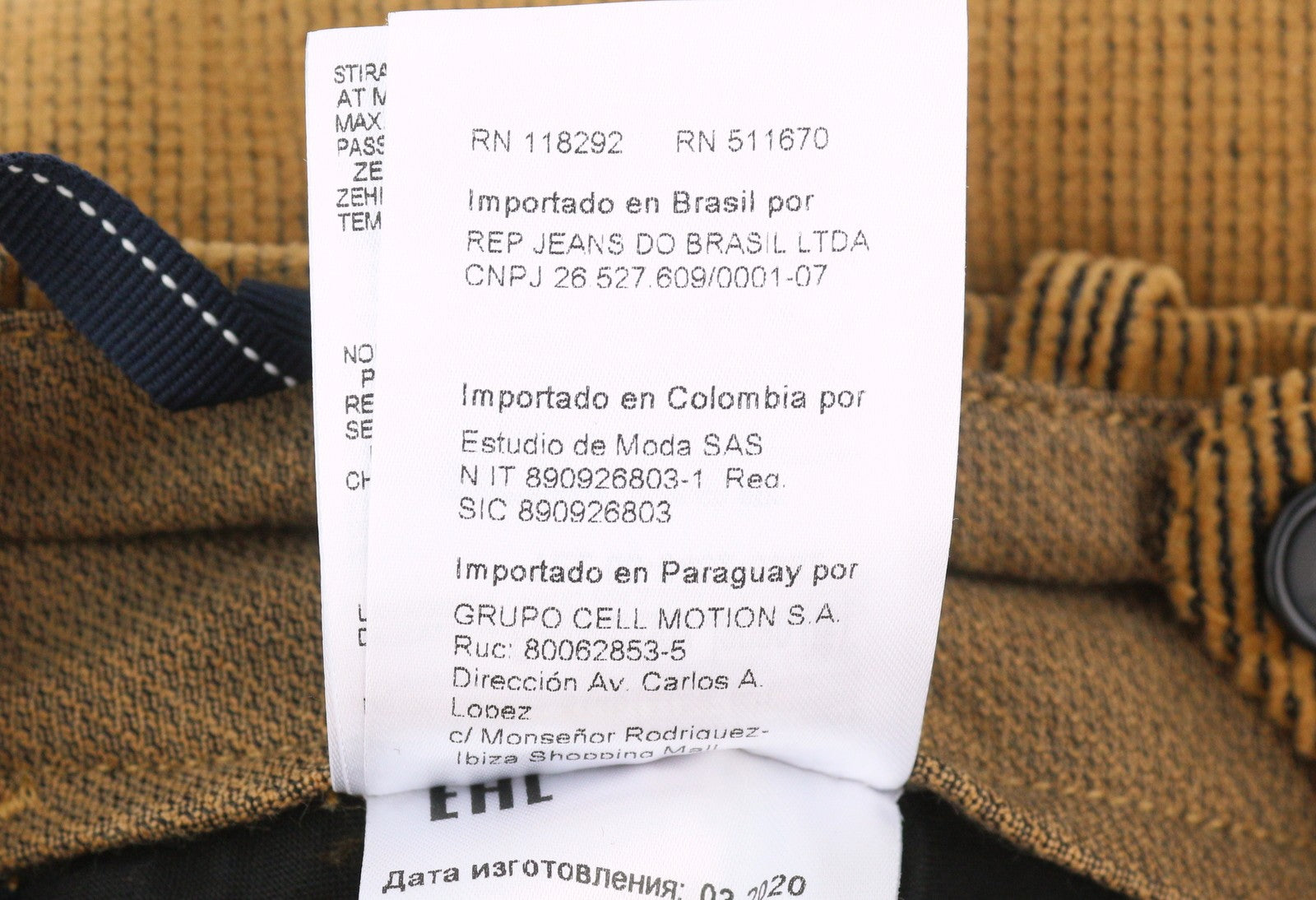 REPLAY M9735 vyriškos kelnės W30/L30 rudos velveto plonos kelnės su sagomis laisvalaikio stiliaus 