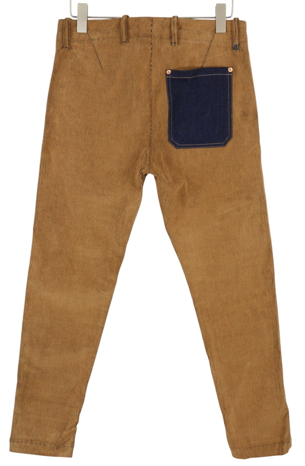 REPLAY M9735 vyriškos kelnės W30/L30 rudos velveto plonos kelnės su sagomis laisvalaikio stiliaus 