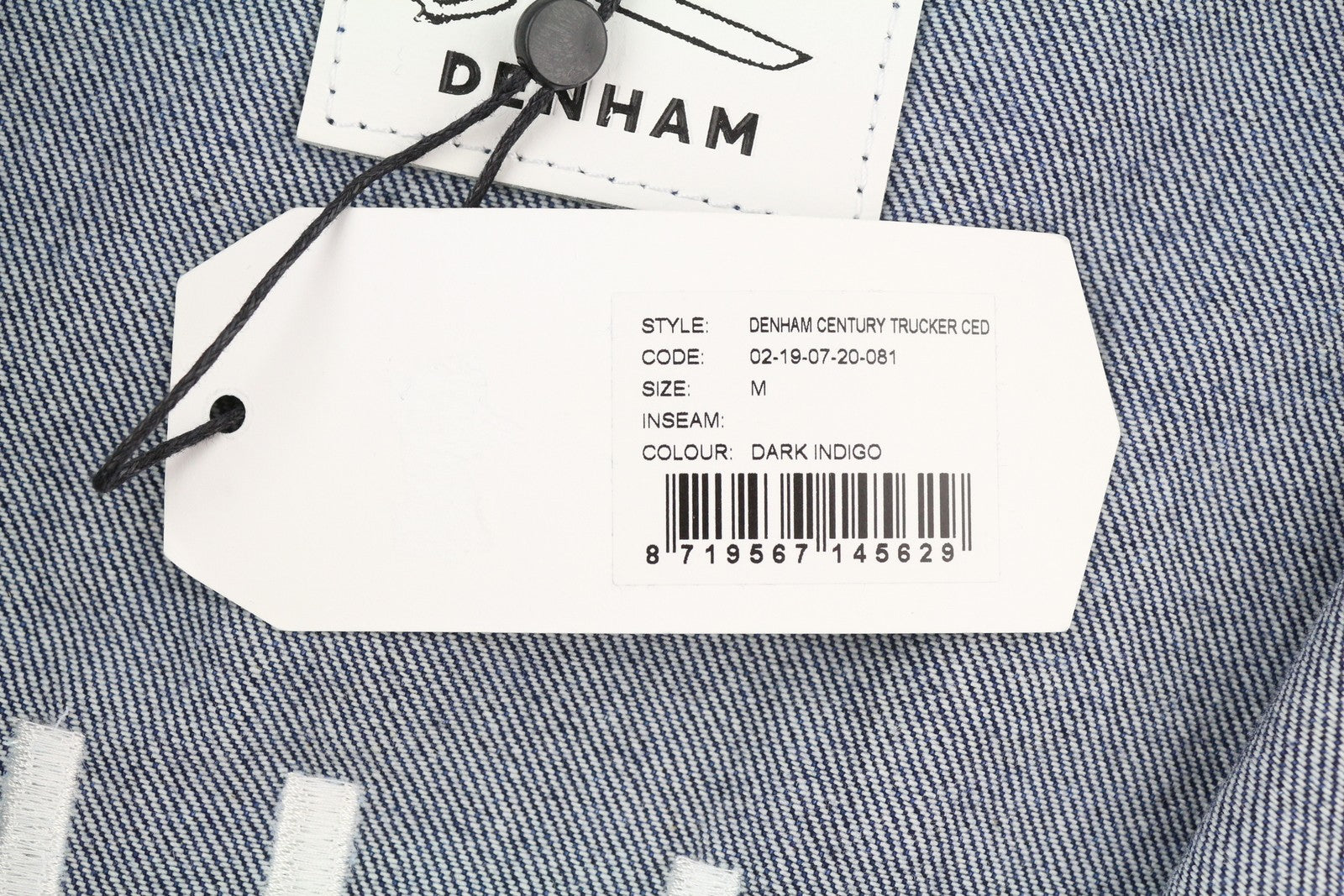 DENHAM Century Trucker moteriškas švarkas M, džinso mėlyna, skalbta, didelė, sagomis užsegama 