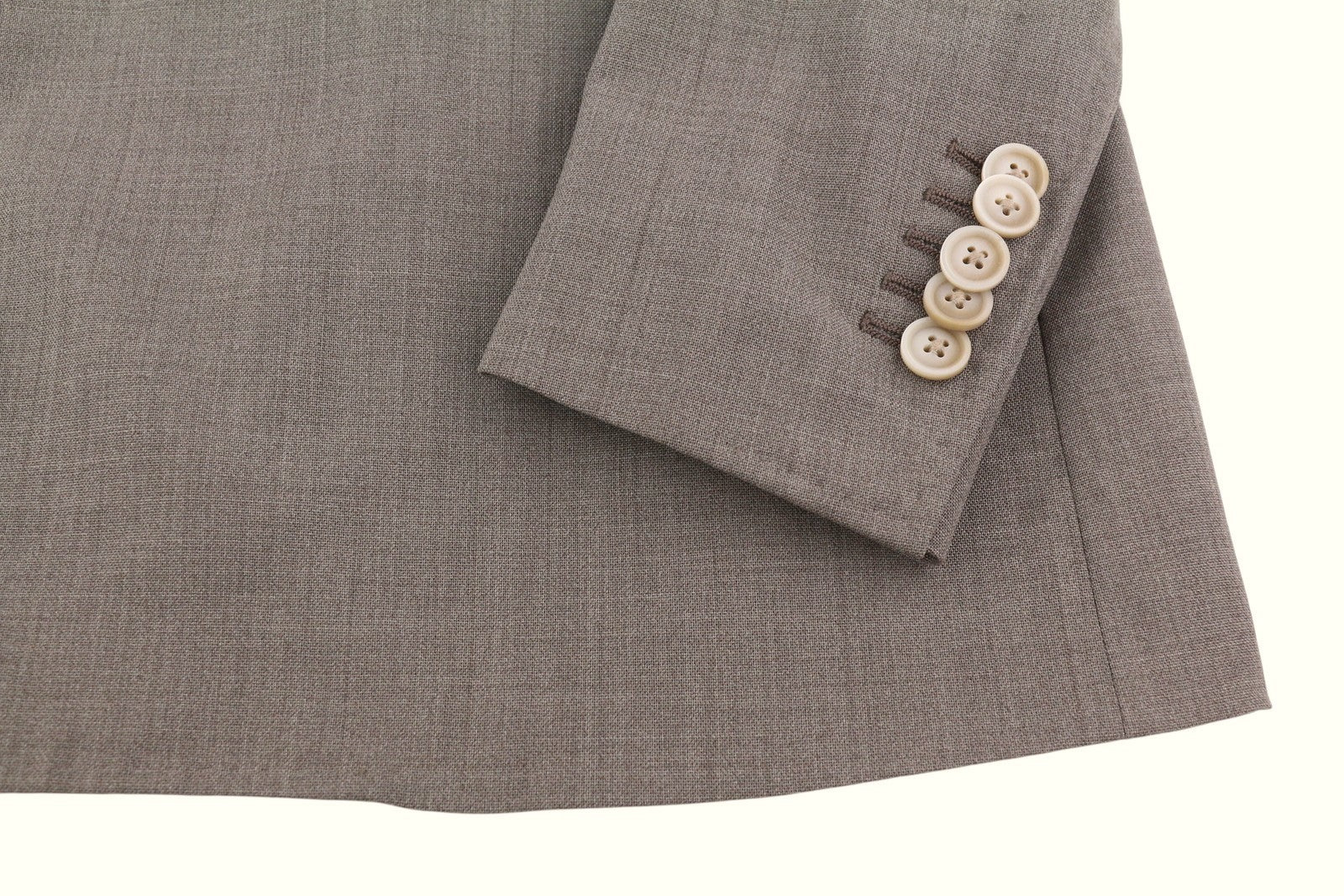 SUITSUPPLY La Spalla vyriškas švarkas UK34S rudas vilnonis dvieilis smailus atlapas 