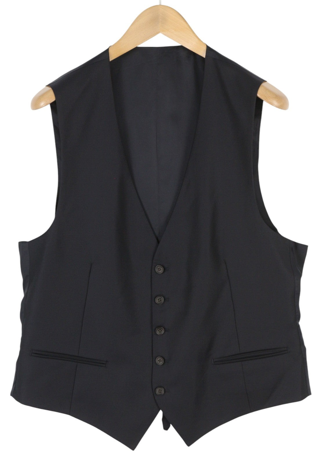 SUITSUPPLY Havana Peak Jetted Ferrara Soho Men Suit UK44R Blue Wool 3 Piece