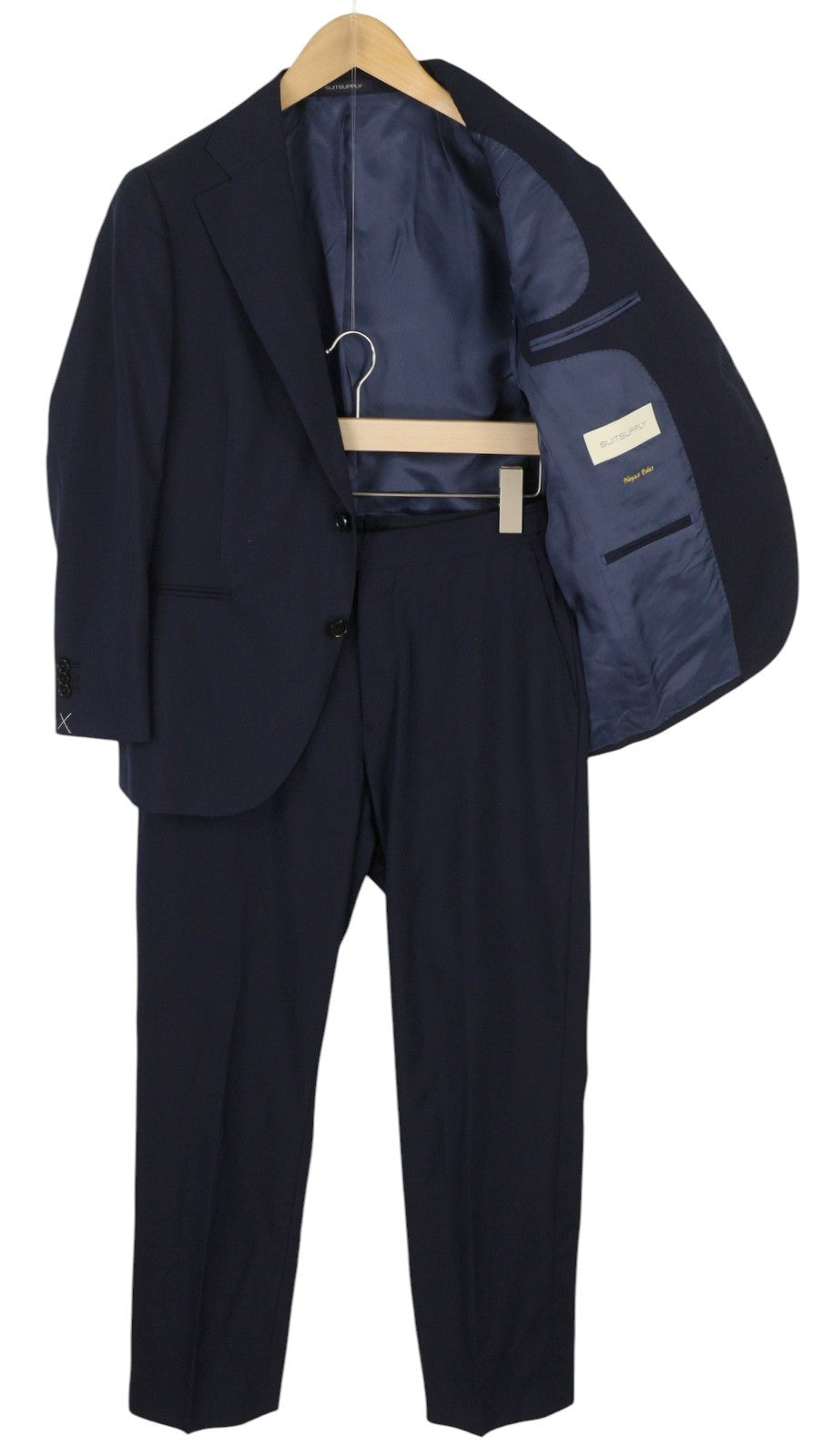 SUITSUPPLY La Spalla Men Suit UK36S / W27 Blue Wool Single-Breasted 2 Piece