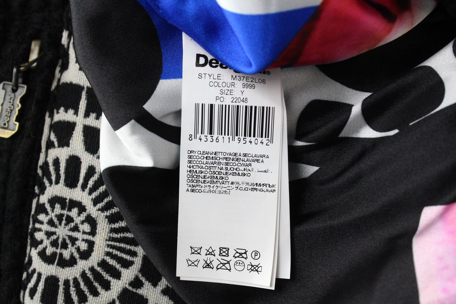 DESIGUAL L'Adoration moteriškas vidutinio ilgio EU38 juodos vilnos mišinio paltas 