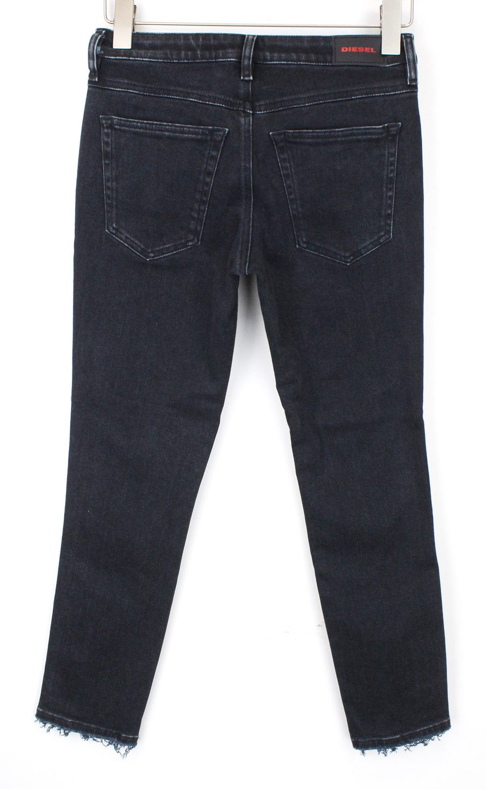 DIESEL Babhila 084NX moteriški W26/L30 džinsai Slim-Skinny tamsiai mėlyni, tamprios medvilnės audinys 