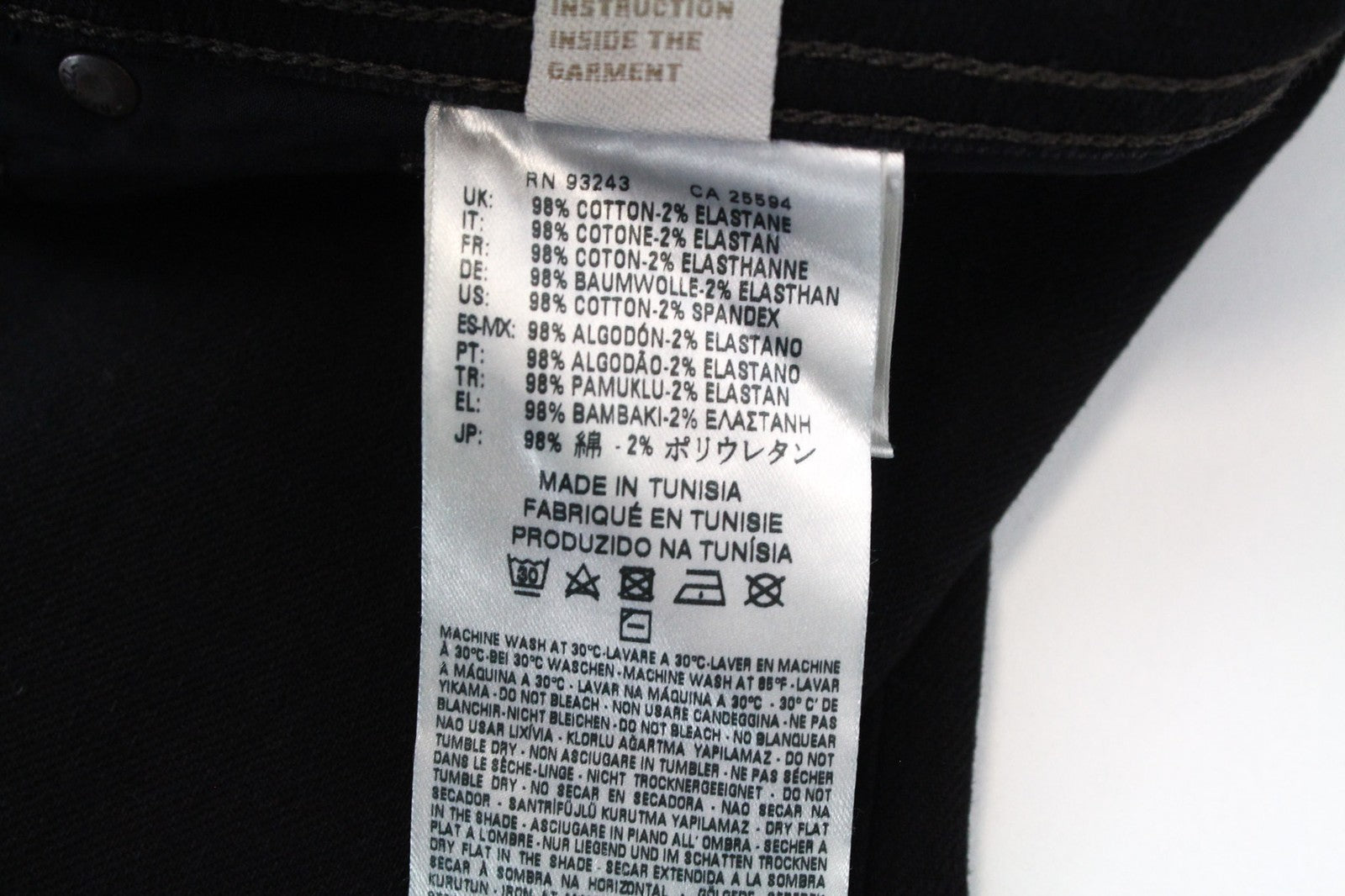 DIESEL Waykee 0886Z vyriški W27/L32 džinsai, tiesaus kirpimo, įprasti, tamprūs, juodi 