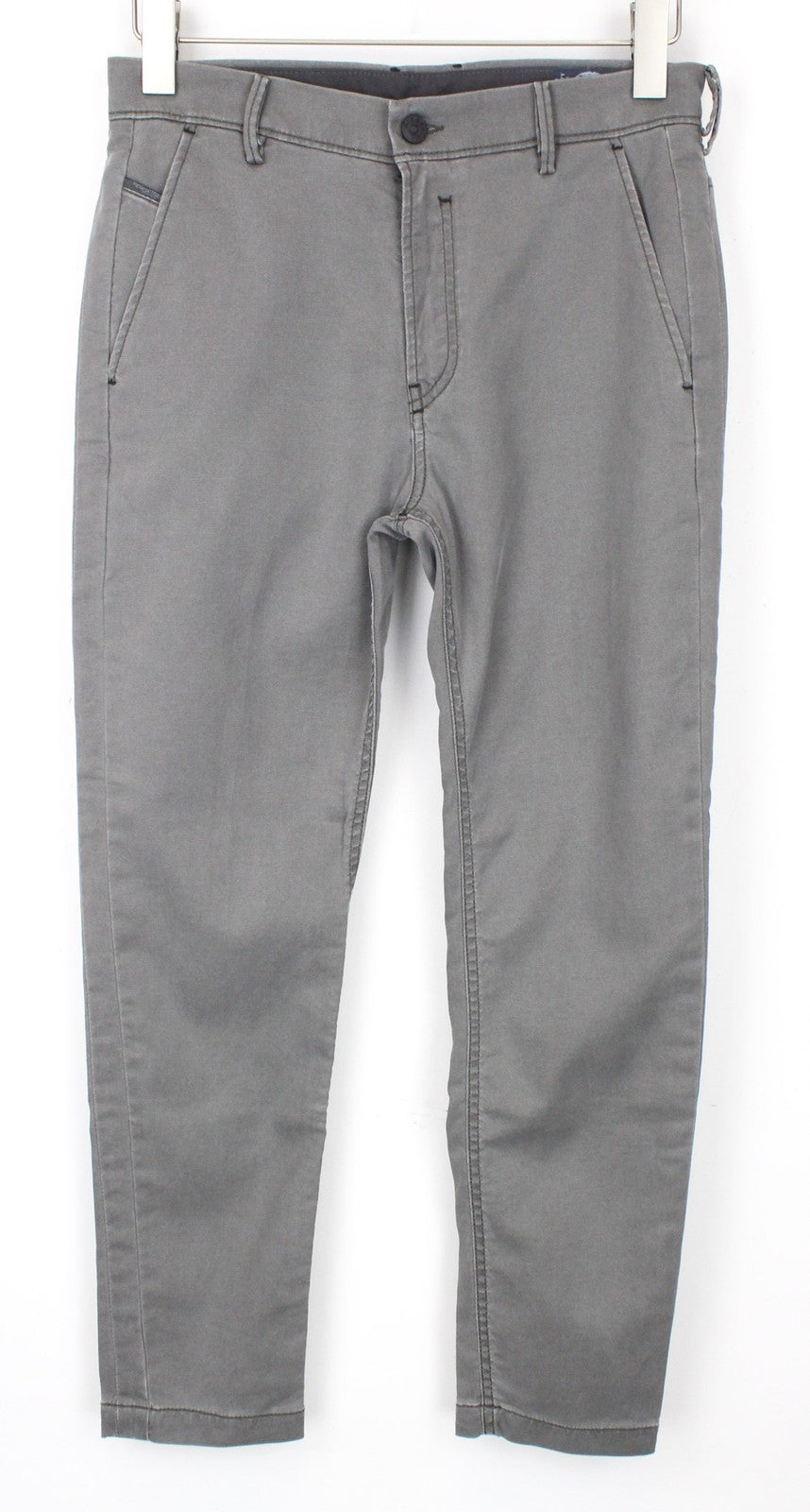 DIESEL Slim-Chino-M-NE 0685E vyriški W28 Jogg Sweat Slim medvilniniai tamprūs pilki džinsai 