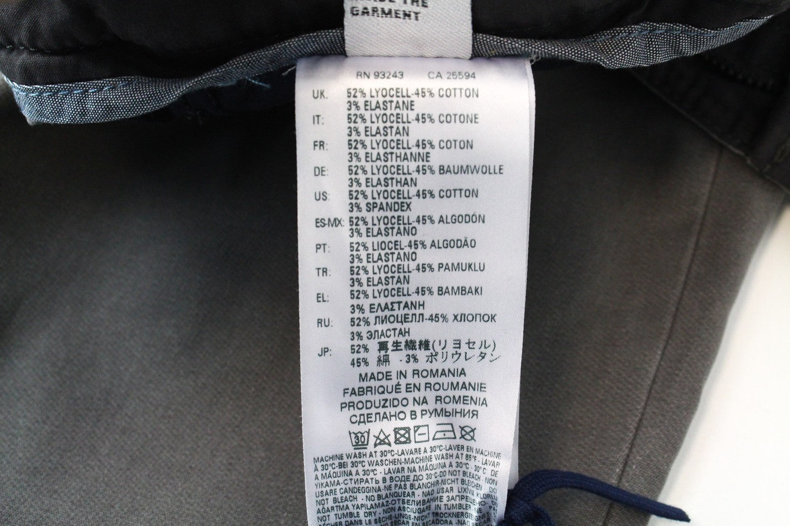 DIESEL Slim-Chino-M-NE 0685E vyriški W28 Jogg Sweat Slim medvilniniai tamprūs pilki džinsai 