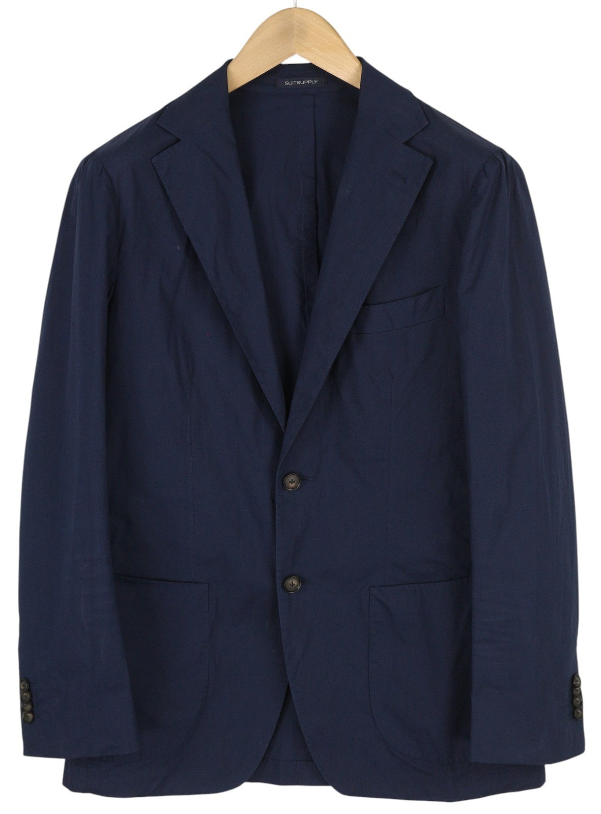 SUITSUPPLY Havana Patch Unconstructed UL Soho Men Suit UK40R / W32 Blue 2 Piece