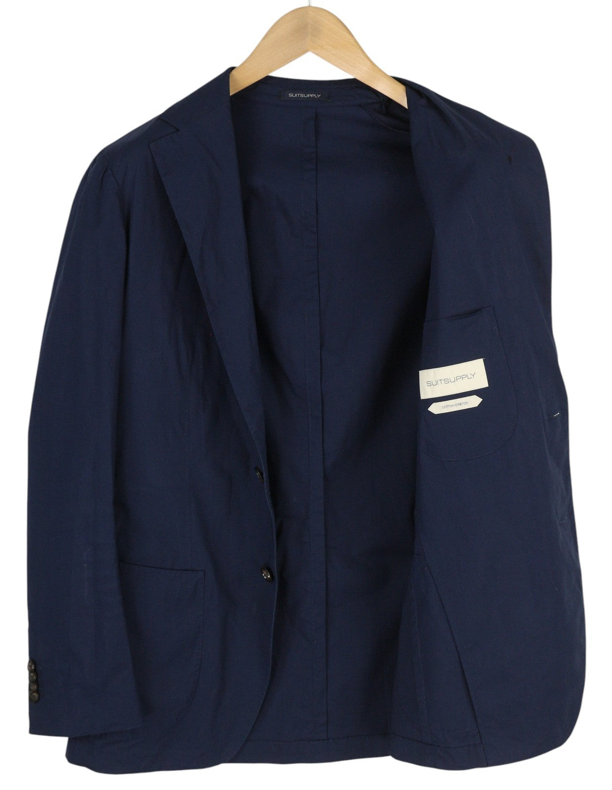 SUITSUPPLY Havana Patch Unconstructed UL Soho Men Suit UK40R / W32 Blue 2 Piece