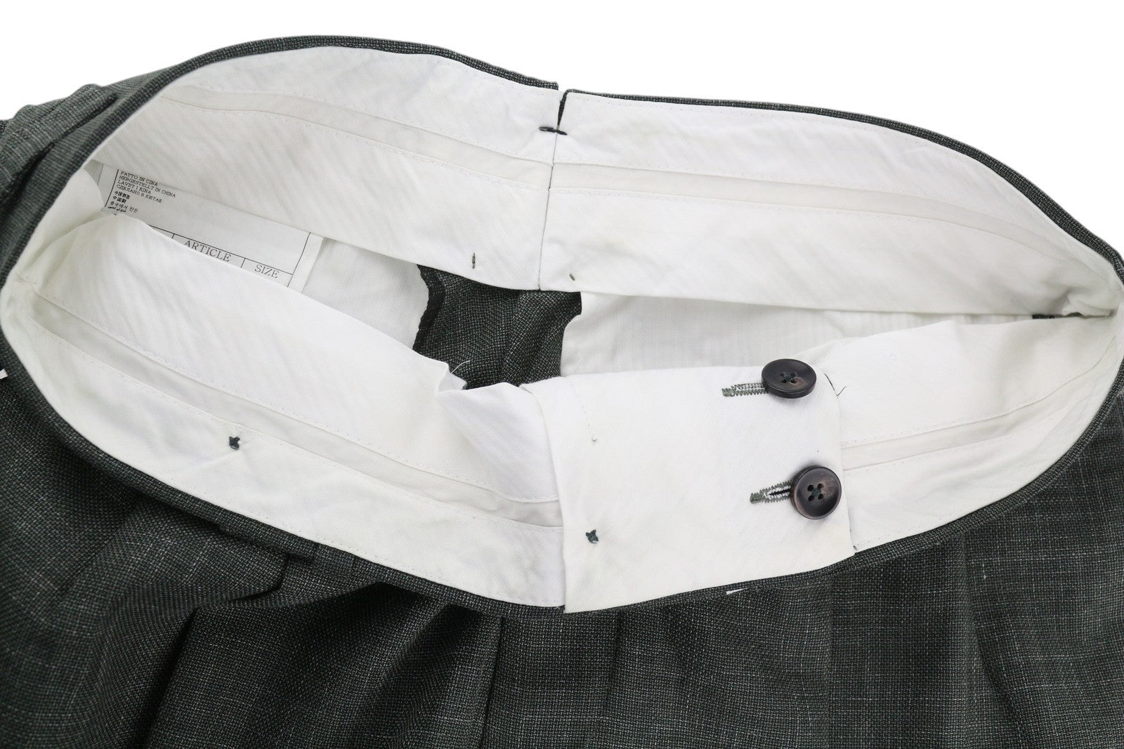 SUITSUPPLY Havana Patch Wide Lapel FL Men Suit UK38R Green Wool Silk Linen 2in1