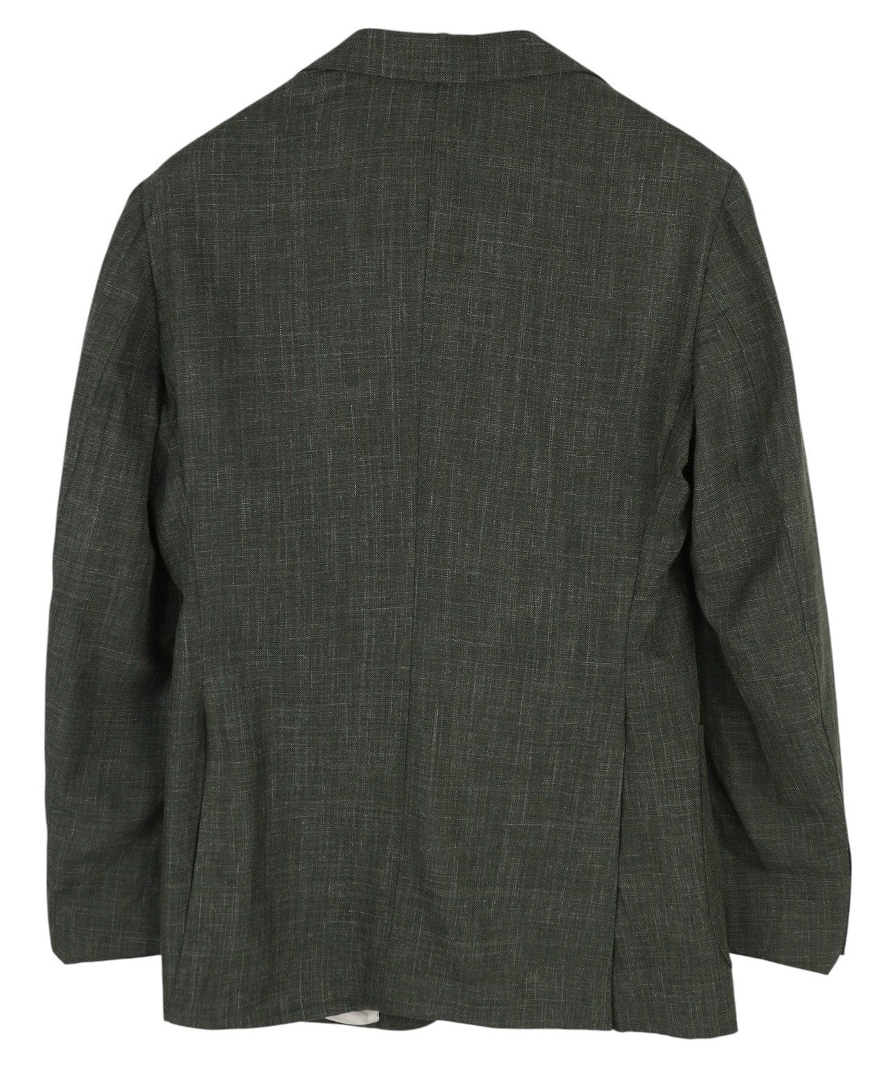 SUITSUPPLY Havana Patch Wide Lapel FL Men Suit UK38R Green Wool Silk Linen 2in1