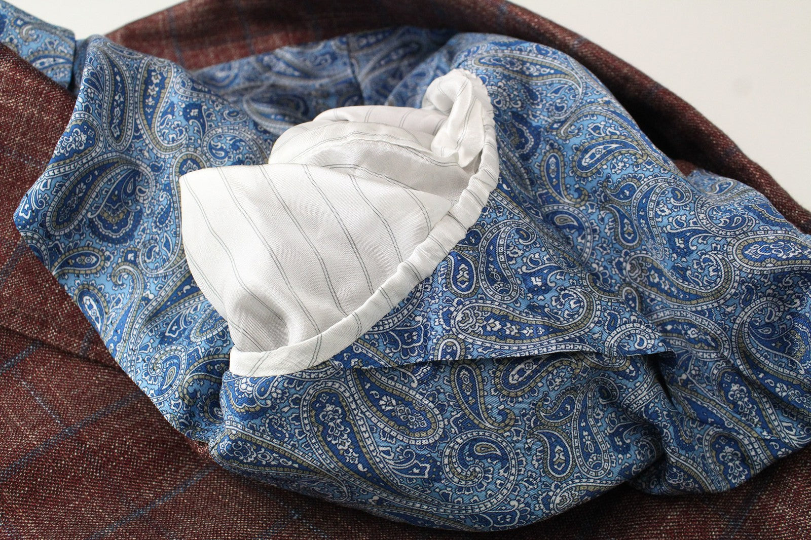 SUITSUPPLY Lazio Red Blazer EU34 Men's Slim Fit Checked Bamboo Formal