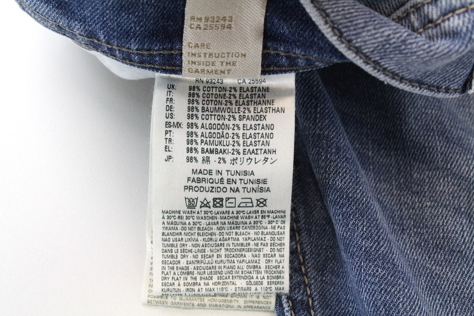 DIESEL Tepphar 0842H W27/L32 berniukiški mėlyni morkų stiliaus ploni džinsai su sagomis 