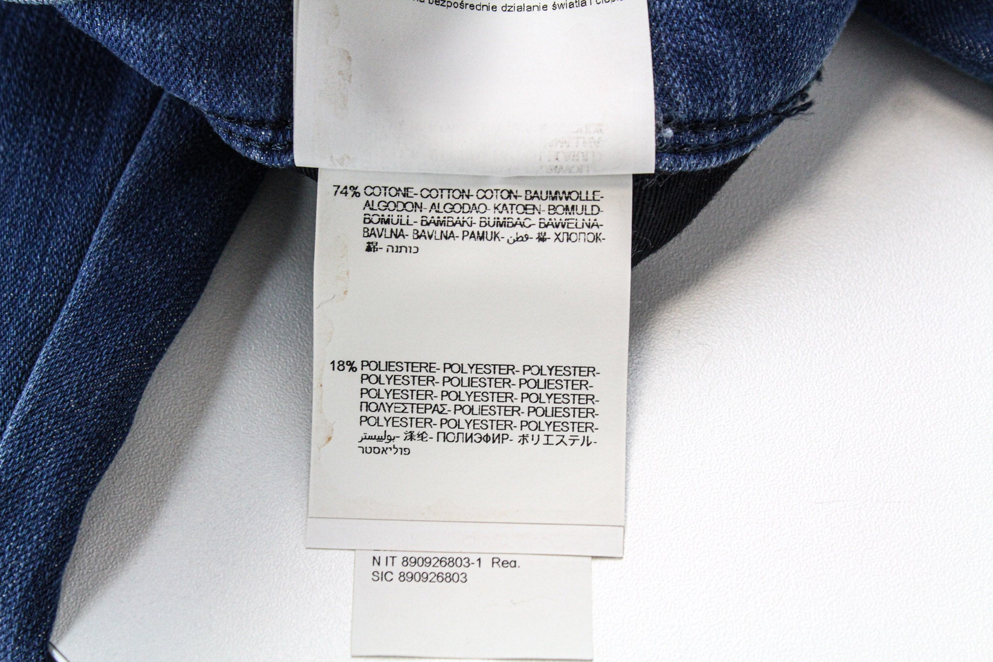 REPLAY Anbass W29/L34 vyriški ploni „Hyperflex“ mėlyni dryžuoti džinsai su užtrauktuku 