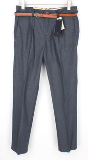 SCOTCH & SODA Stuart W30/L32 Slim Pleated Grey Chino Non-Stretch Pants