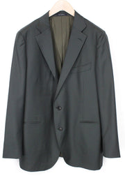 SUITSUPPLY La Spalla vyriškas švarkas UK50R žalias, su vilnoniu pamušalu, klasikinis, vienos krūtinės 