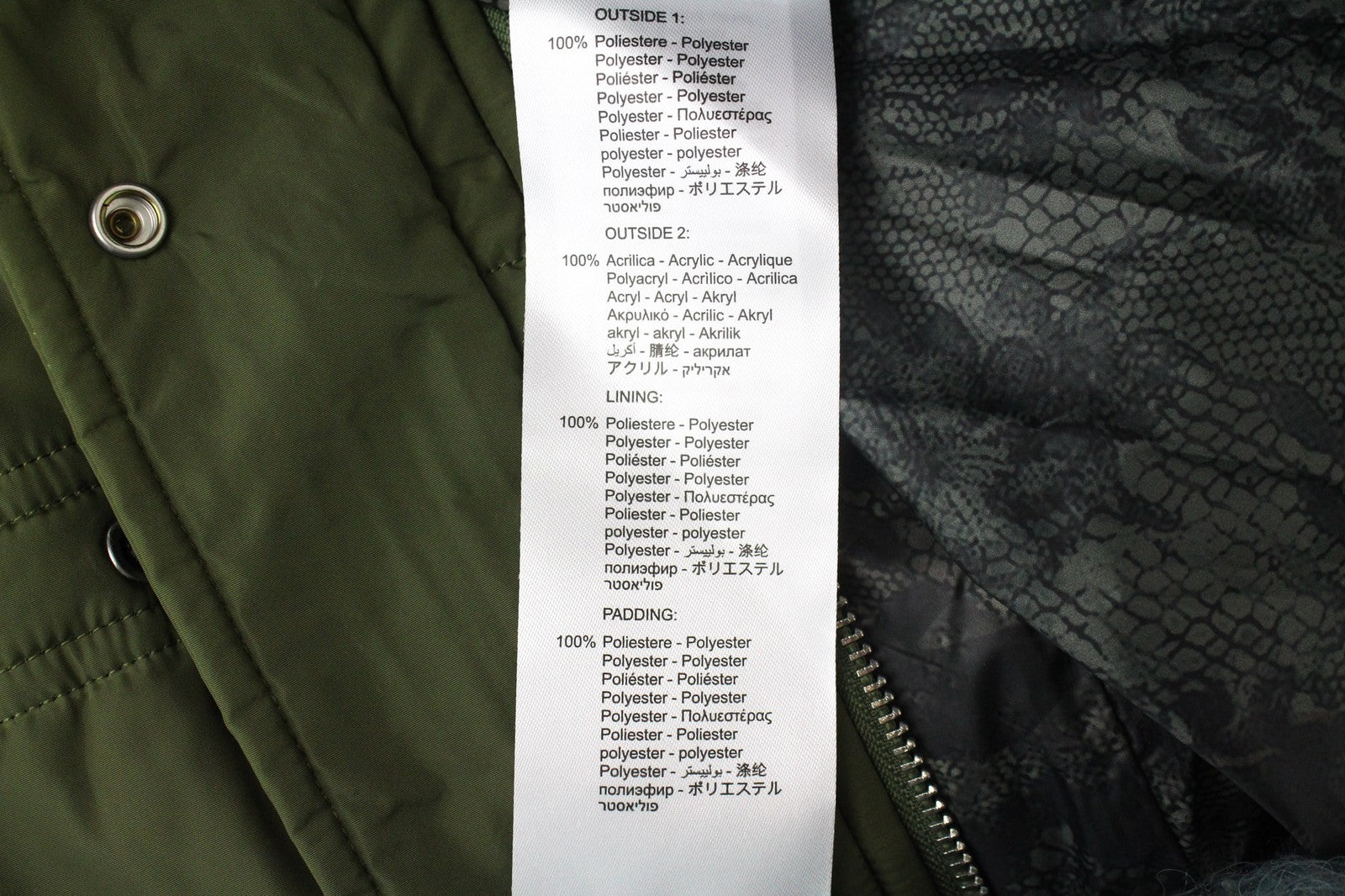 REPLAY moteriška gobtuvu paremta striukė M, žalia, dirbtinio kailio užtrauktuku, pamušalu ir paminkštinta 