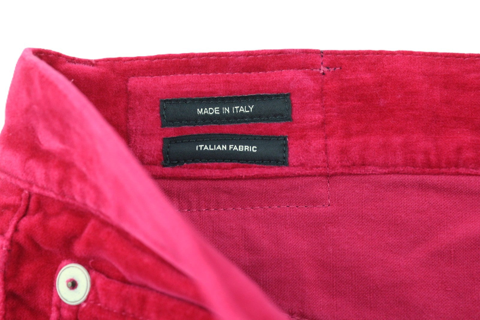 R13 Boyfriend moteriškos kelnės 26 aviečių spalvos aksominis lino mišinio trumpintas iki kulkšnių rožinės spalvos 