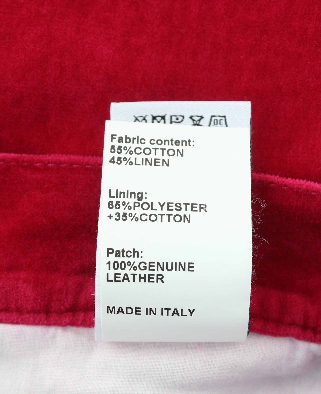 R13 Boyfriend moteriškos kelnės 26 aviečių spalvos aksominio lino mišinio trumpintos iki kulkšnių su užtrauktuku 