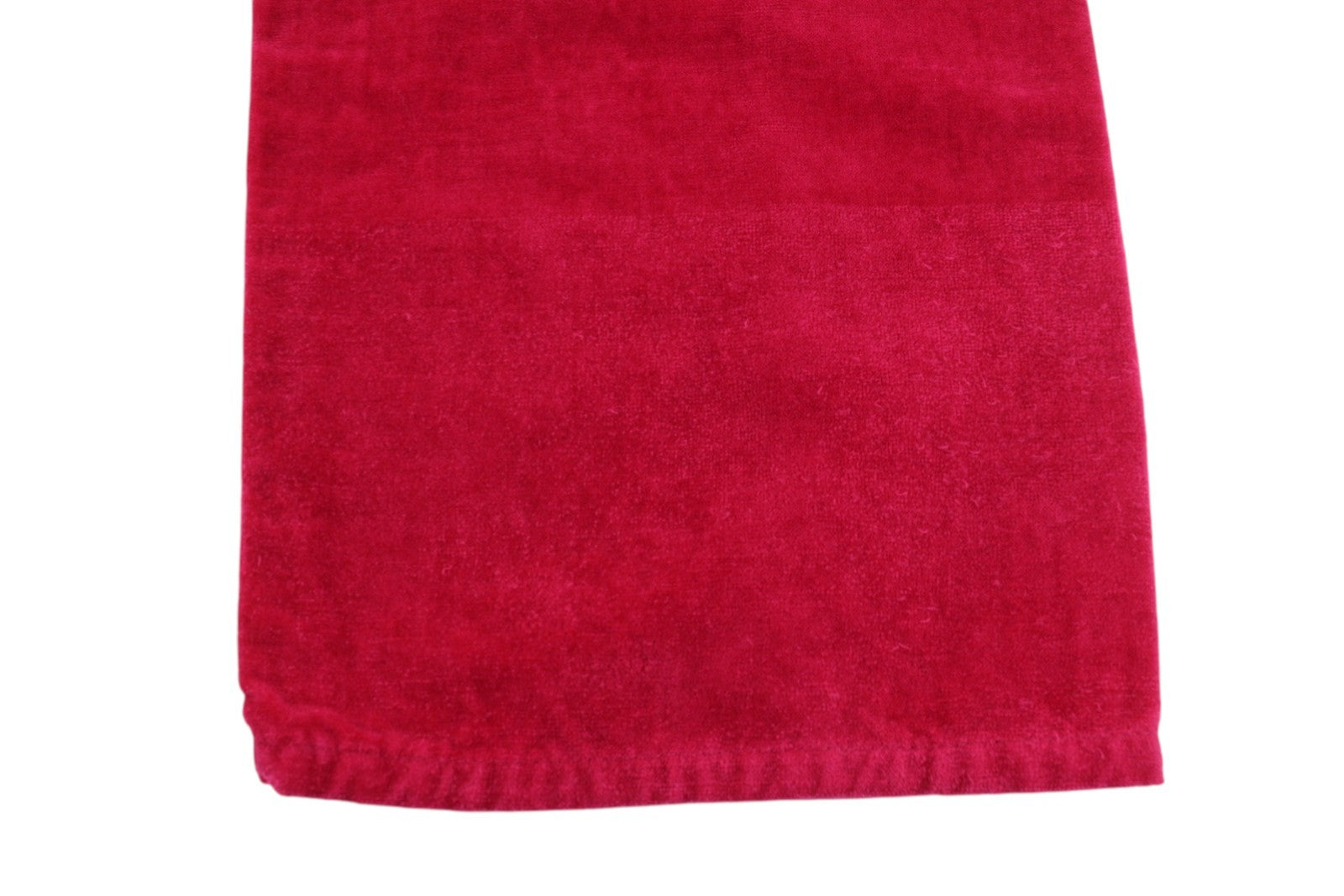 R13 Boyfriend moteriškos kelnės 26 aviečių spalvos aksominio lino mišinio trumpintos iki kulkšnių su užtrauktuku 