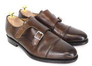 SUITSUPPLY Men's Shoes EU39.5 Brown Leather Low-Top Double Buckle Formal Style
