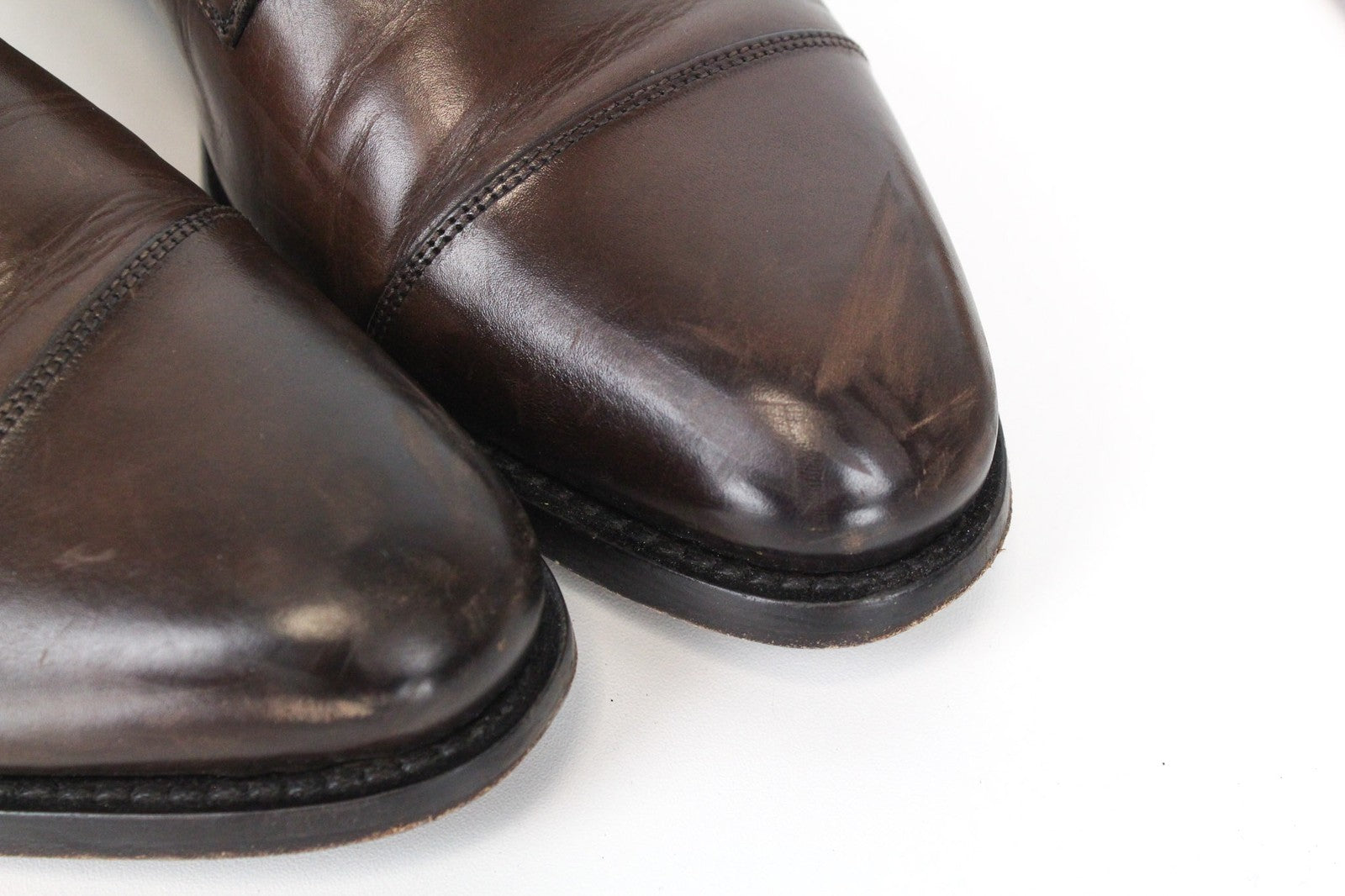 SUITSUPPLY Men's Shoes EU39.5 Brown Leather Low-Top Double Buckle Formal Style