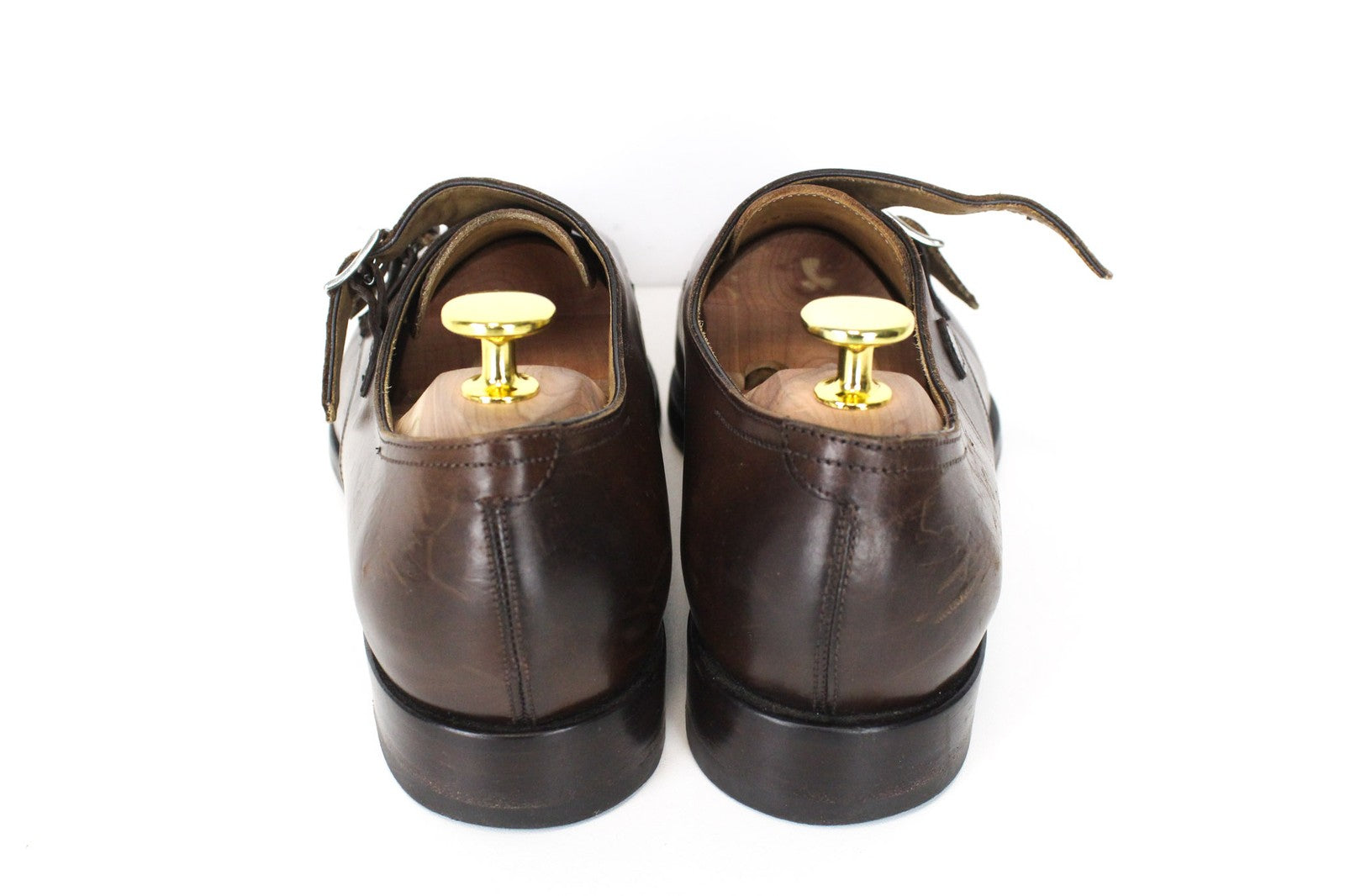 SUITSUPPLY Men's Shoes EU39.5 Brown Leather Low-Top Double Buckle Formal Style