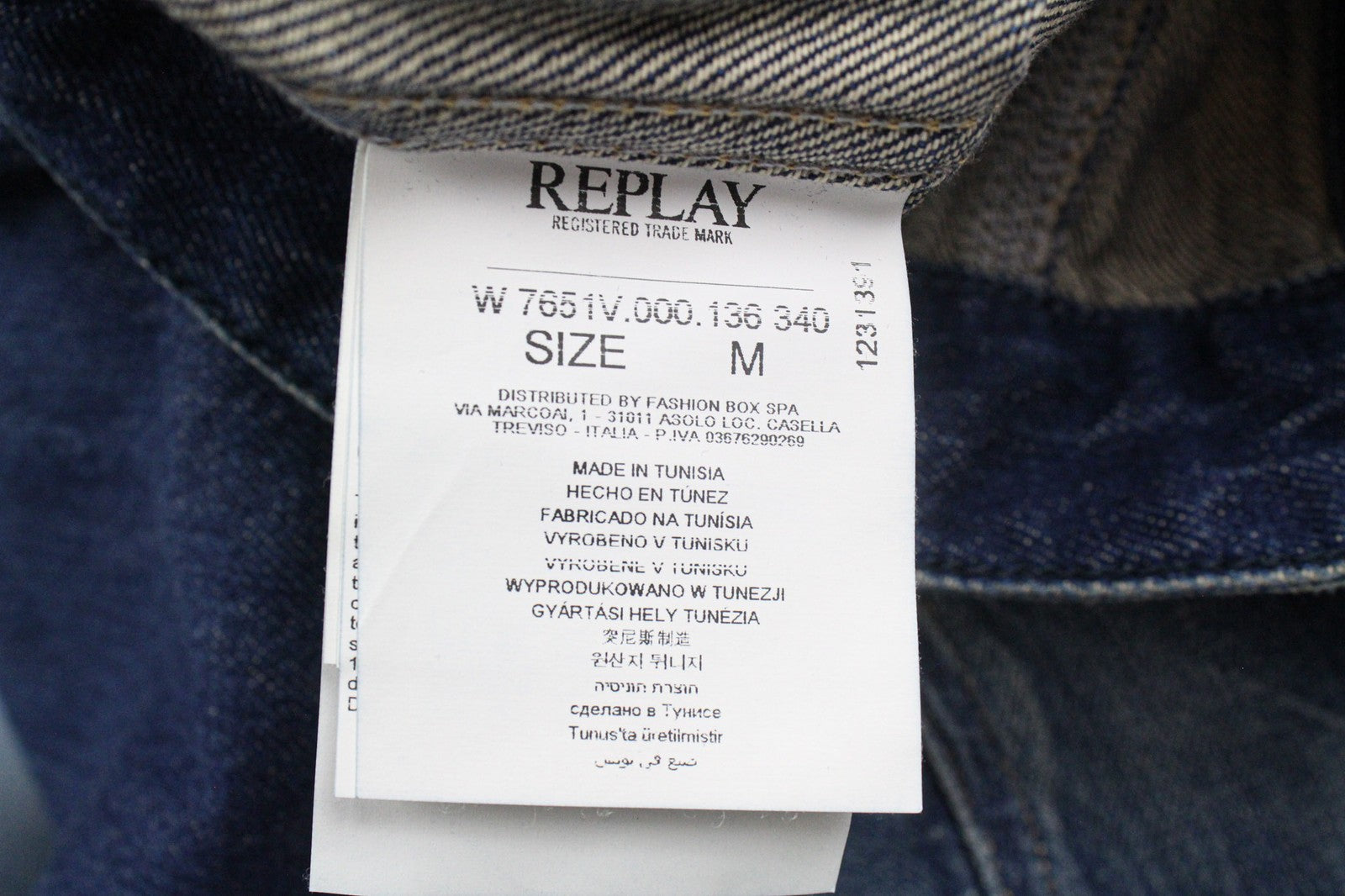 REPLAY moteriškas džinsinis švarkas M mėlynas skalbtas ilgomis rankovėmis medvilninis viršutinis drabužis su apykakle 