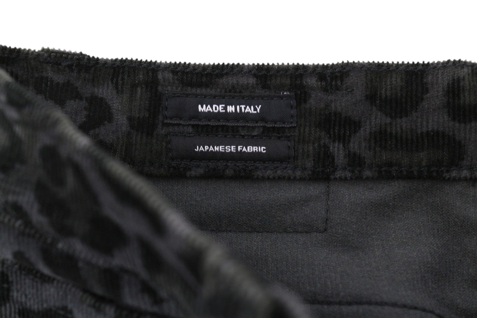 R13 Aukšto liemens aptemptos moteriškos kelnės 27 vidurnakčio leopardo rašto velveto su užtrauktuku pilkos spalvos