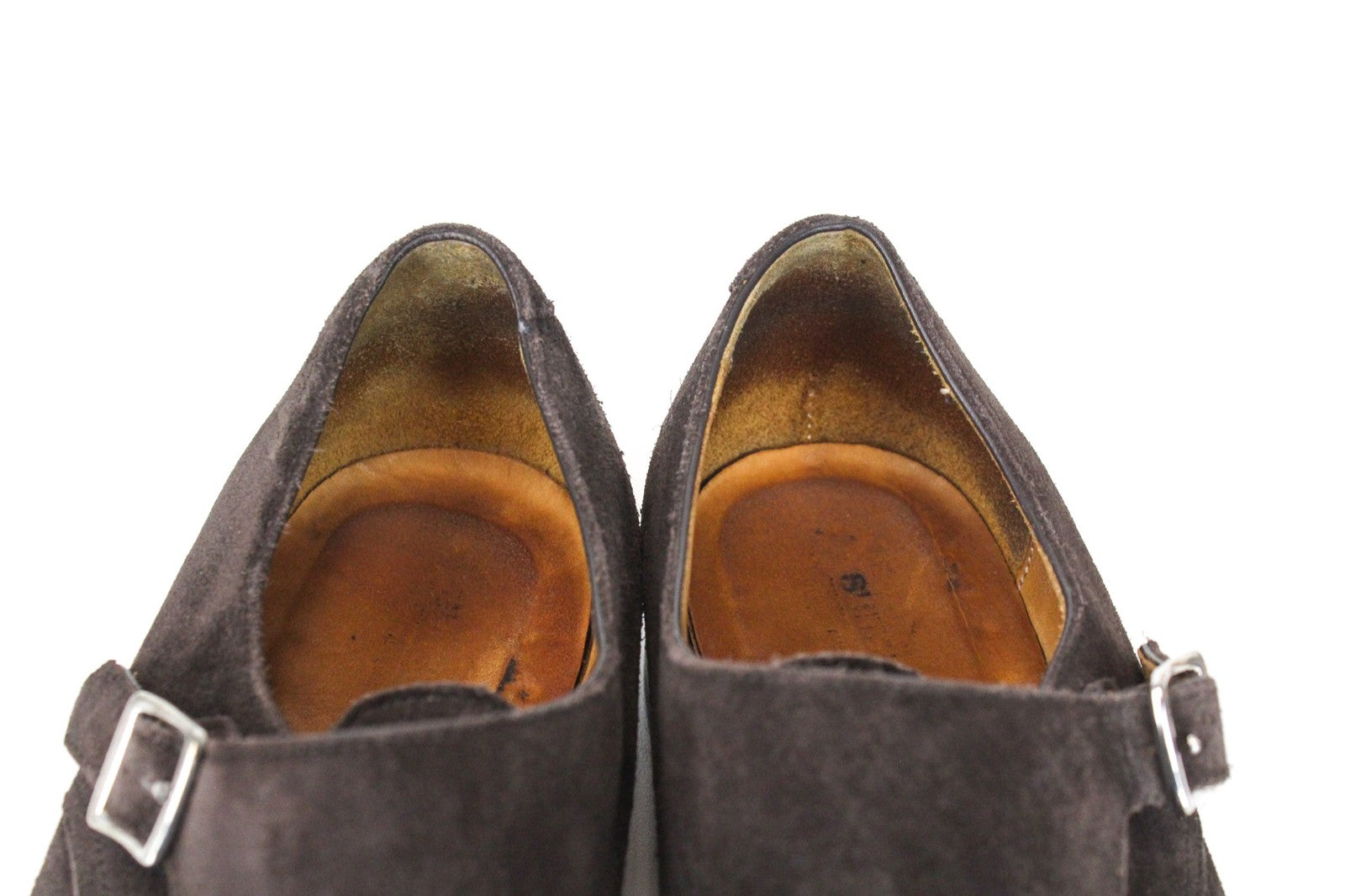 „SUITSUPPLY“ vyriški batai, EU40.5, tamsiai rudi, zomšiniai, dvigubi, formalūs, žemapadžiai