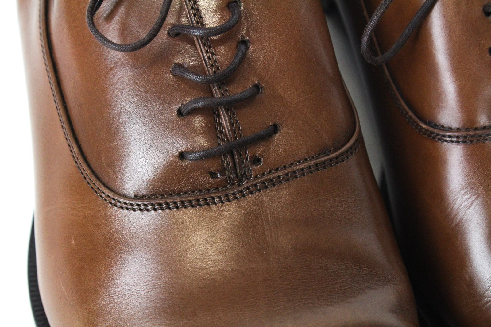 SUITSUPPLY vyriški batai, EU44.5, rudi, odiniai, oksfordo stiliaus, klasikinės suknelės formos batai su nėriniuota palaidine. 