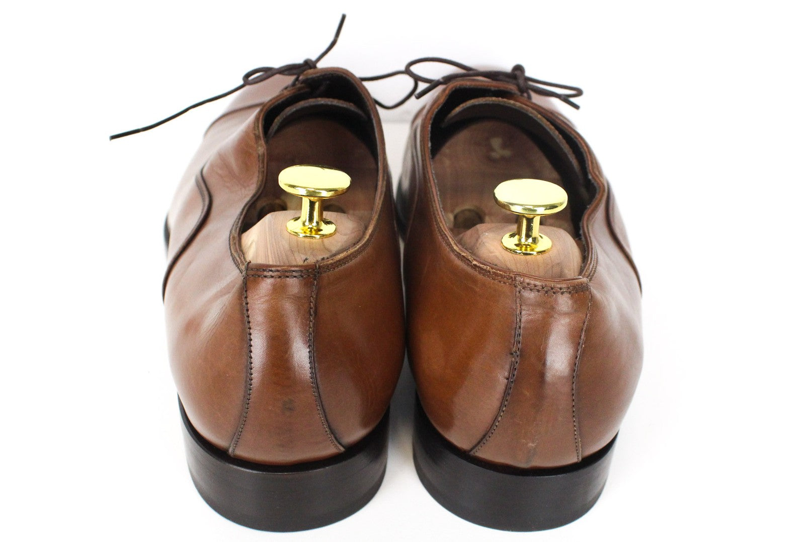 SUITSUPPLY vyriški batai, EU44.5, rudi, odiniai, oksfordo stiliaus, klasikinės suknelės formos batai su nėriniuota palaidine. 
