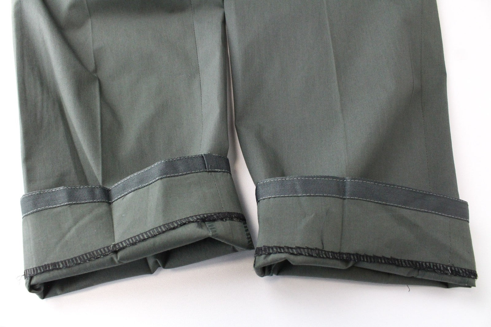 SUITSUPPLY Soho Men's Trousers UK38R Green Pleated Stretch Cotton Formal Pants