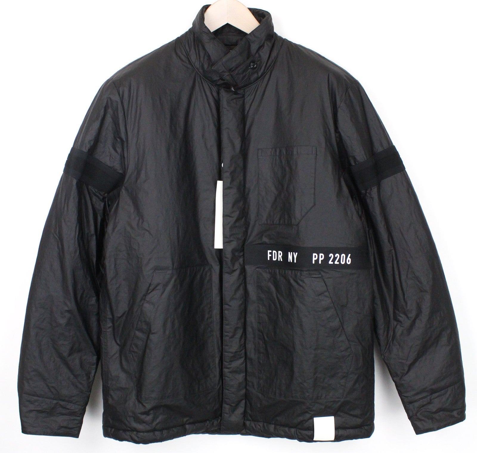 REPLAY vyriška striukė 2XL, juoda, su užtrauktuku, ilgomis rankovėmis, vienos krūtinės su logotipu 