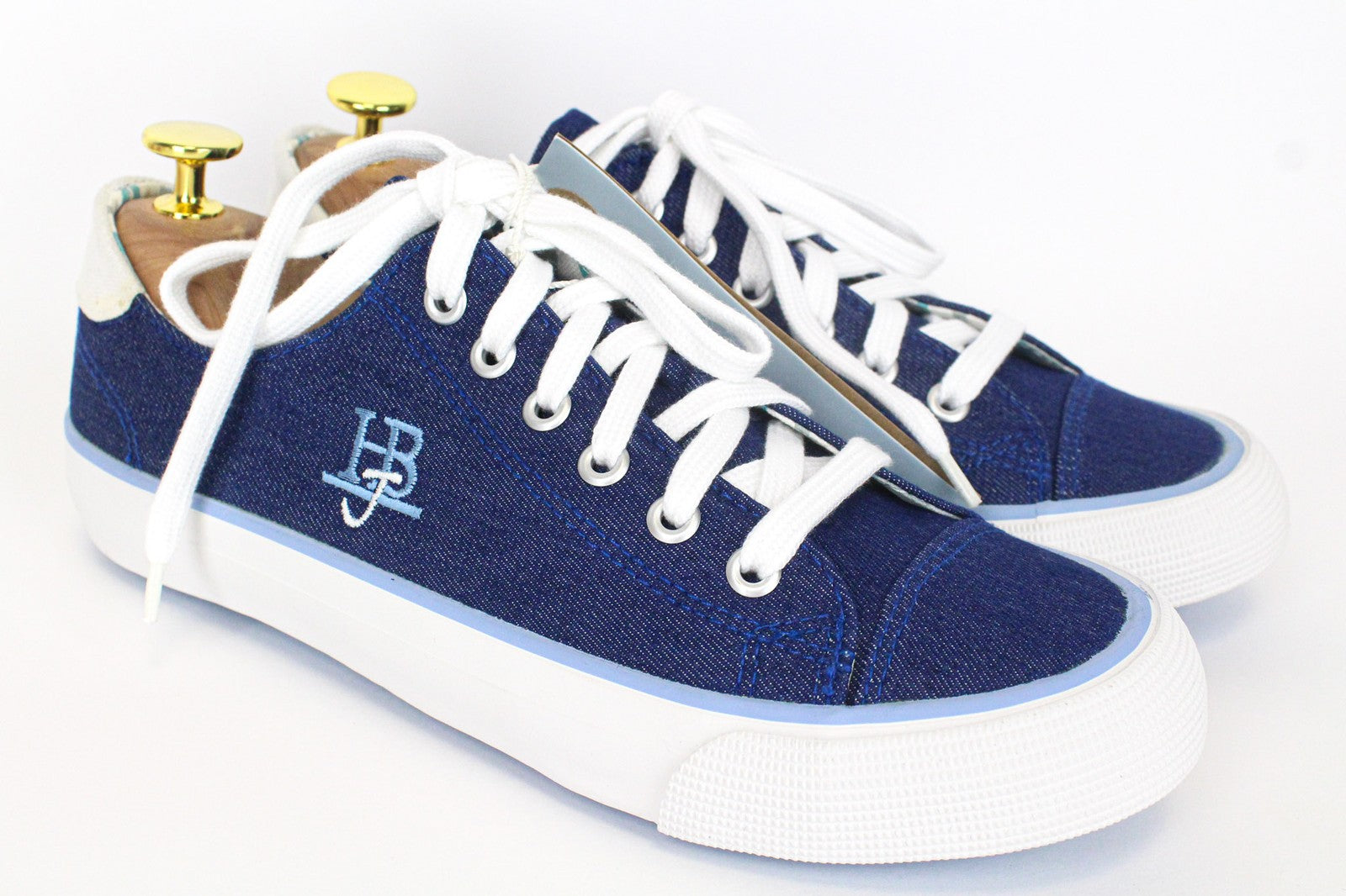 HARMONT &amp; BLAINE vyriški sportbačiai EU40 mėlyni, žema pakulnė, suvarstomi, džinso stiliaus, klasikiniai 