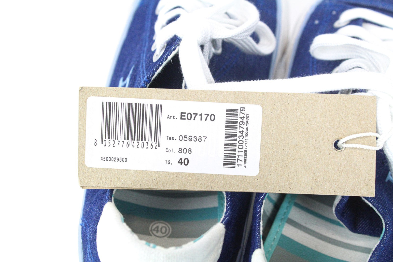 HARMONT &amp; BLAINE vyriški sportbačiai EU40 mėlyni, žema pakulnė, suvarstomi, džinso stiliaus, klasikiniai 