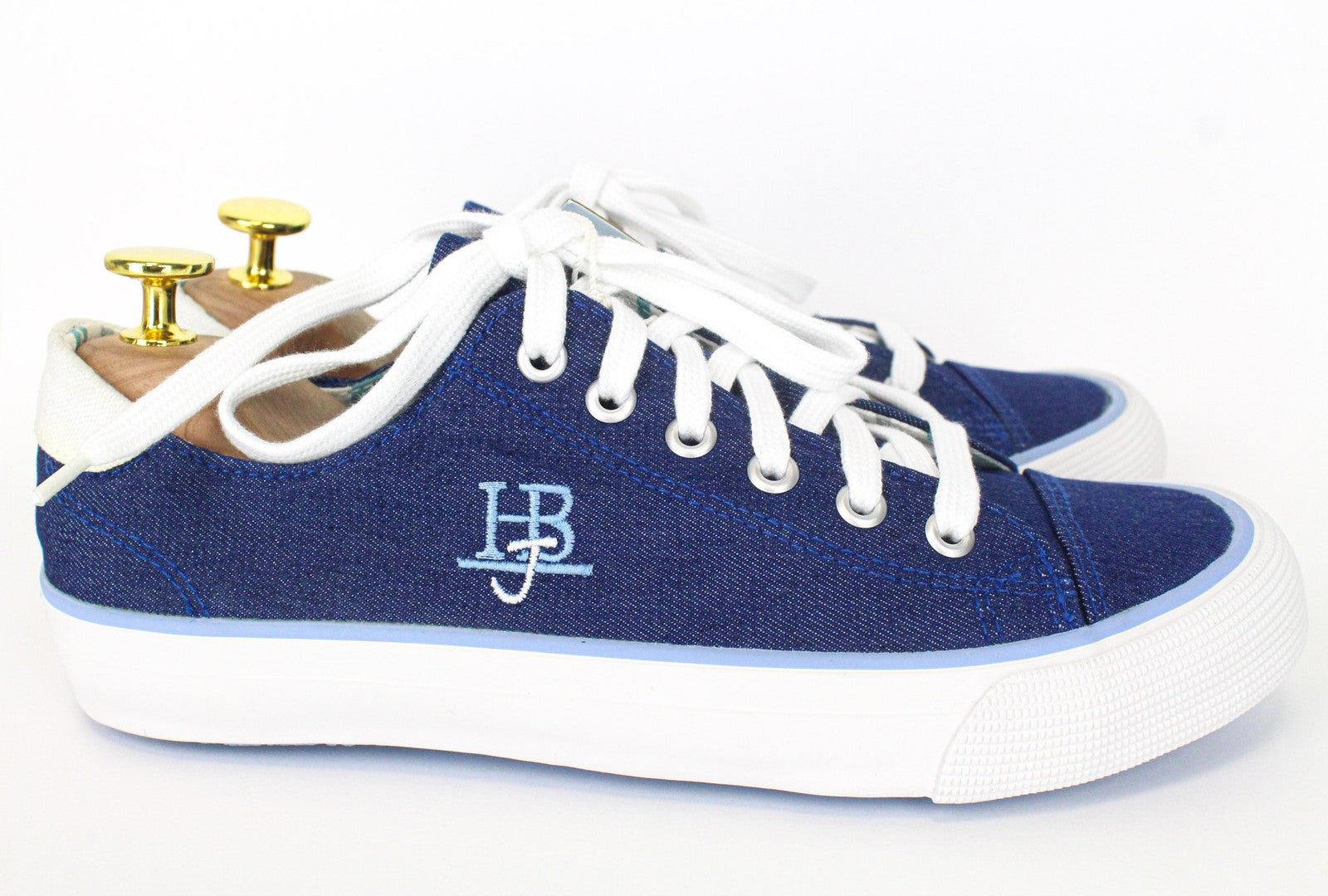 HARMONT &amp; BLAINE vyriški sportbačiai EU40 mėlyni, žema pakulnė, suvarstomi, džinso stiliaus, klasikiniai 