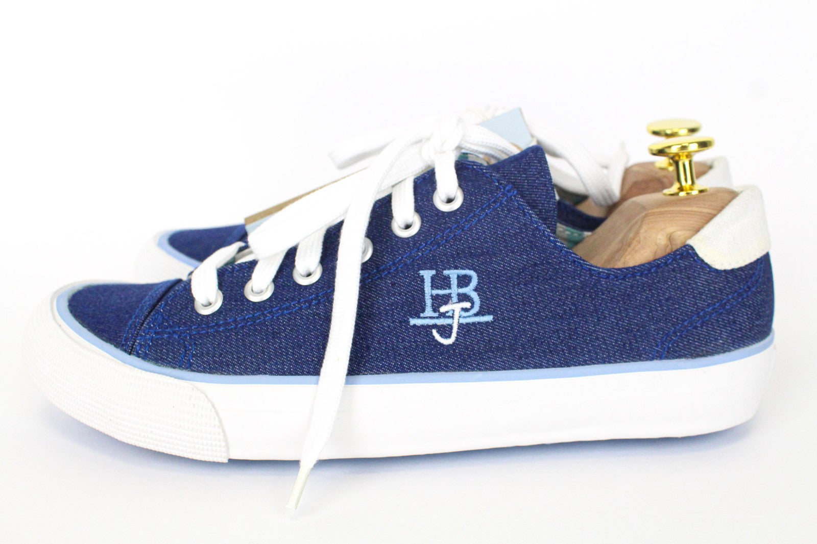 HARMONT &amp; BLAINE vyriški sportbačiai EU40 mėlyni, žema pakulnė, suvarstomi, džinso stiliaus, klasikiniai 