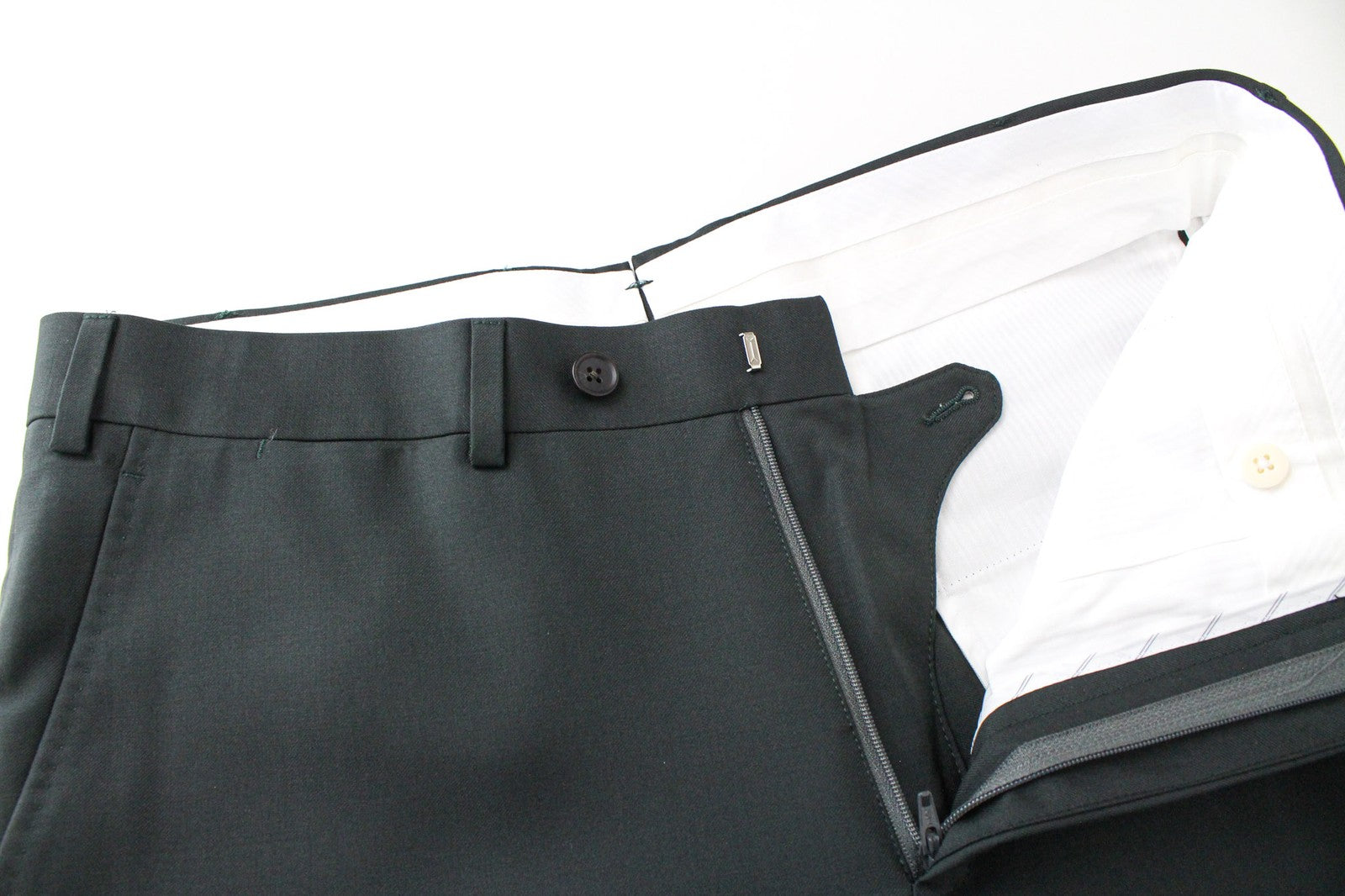 SUITSUPPLY Ferrara Men's Suit UK38R Green Wool 2Pc Set with Waistcoat & Pants