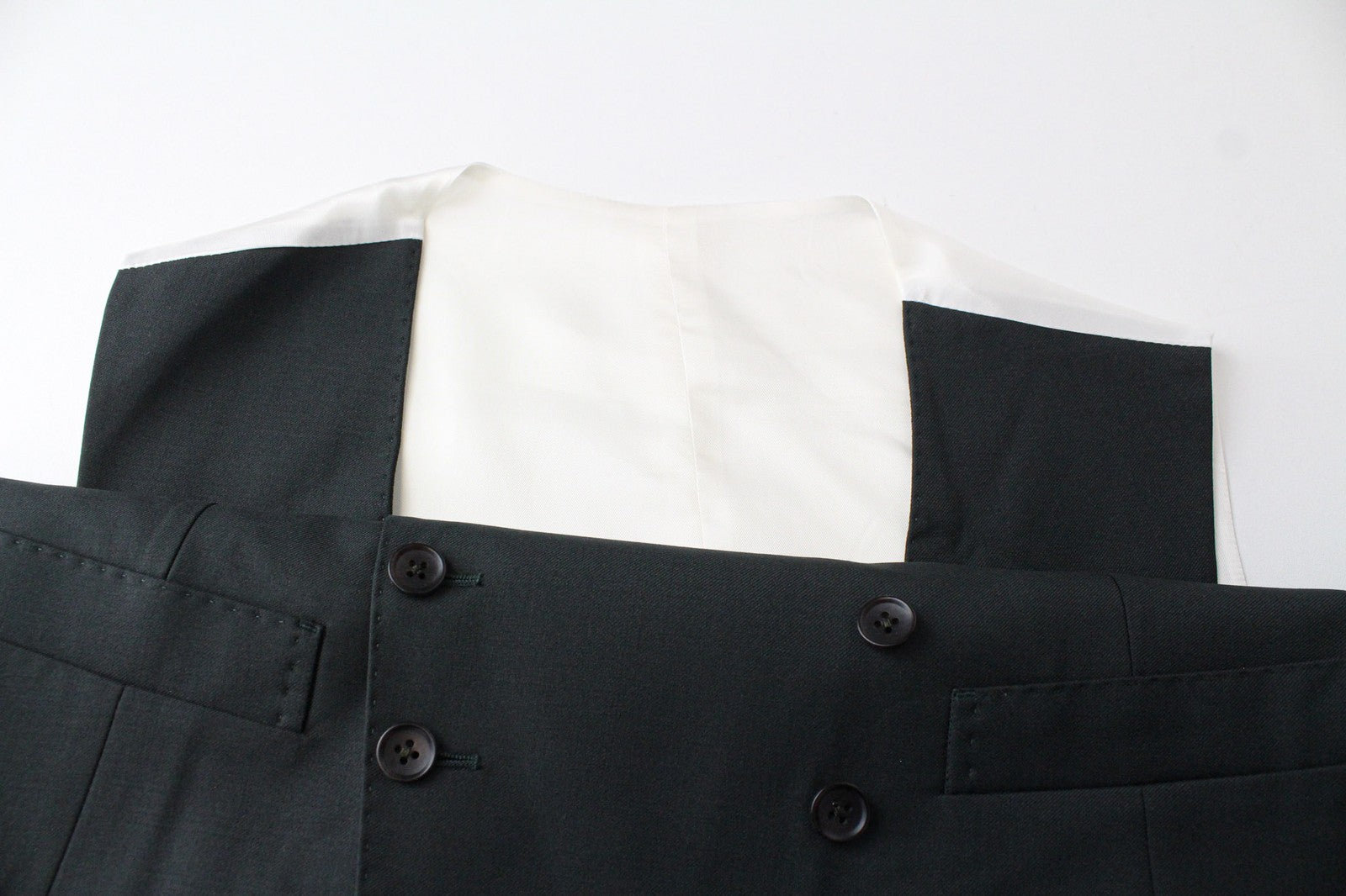 SUITSUPPLY Ferrara Men's Suit UK38R Green Wool 2Pc Set with Waistcoat & Pants