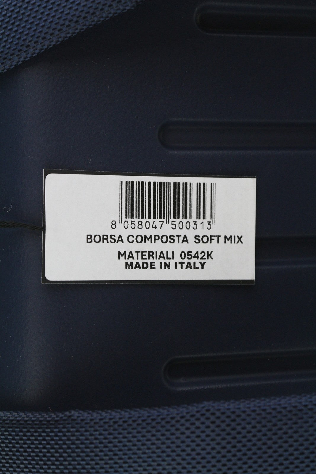 O BAG moteriškas krepšys OS unisex mėlynas apvalus užtrauktukas priekyje dvigubos rankenos su logotipais 