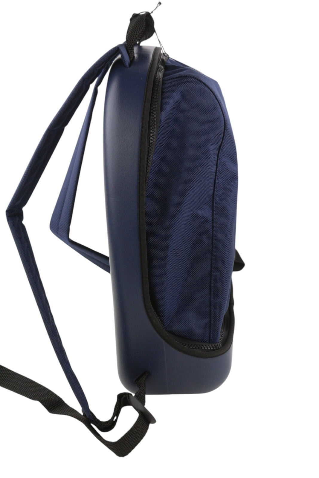 O BAG moteriškas krepšys OS unisex mėlynas apvalus užtrauktukas priekyje dvigubos rankenos su logotipais 