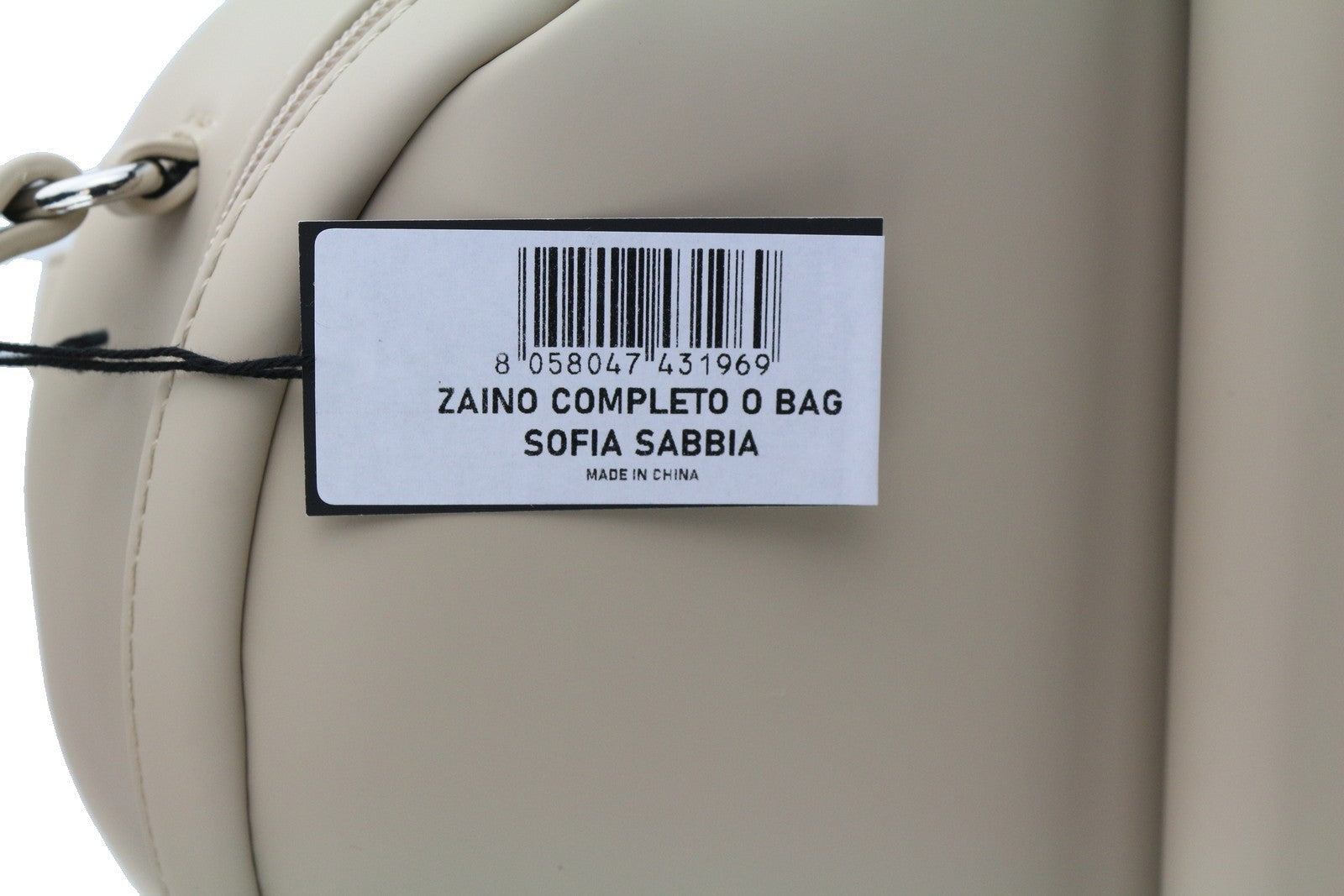 O BAG Sofia moteriška rankinė OS šviesiai smėlio spalvos su dviem rankenomis, užtrauktuku, logotipu 