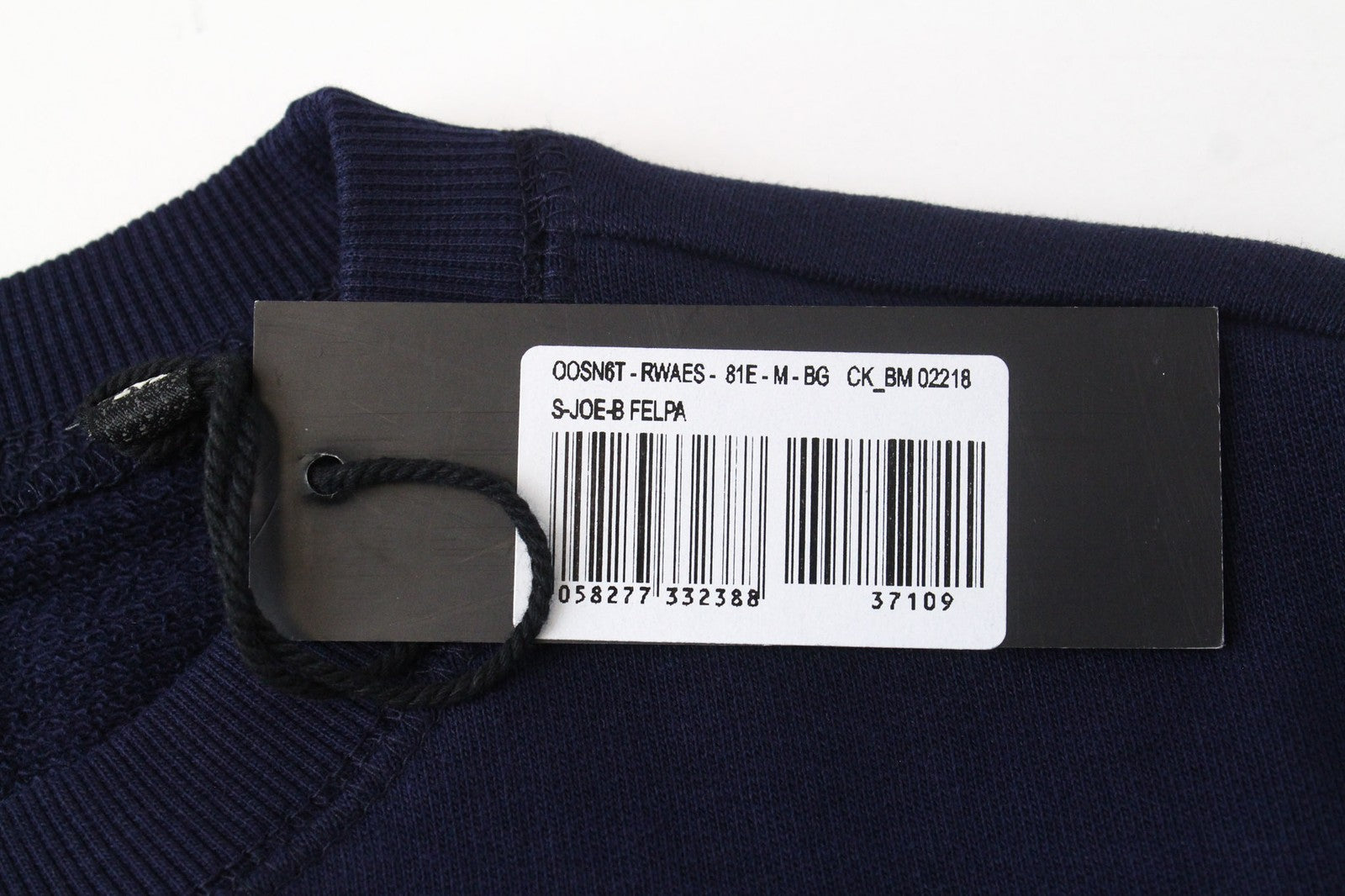 DIESEL S-Joe-B Felpa vyriškas džemperis M mėlyna spalva su logotipu ir apvalia kaklo iškirpte, flisinis džemperis 