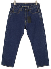 R13 dvigubomis kišenėmis berniukams skirti moteriški džinsai, 27 coliai, trumpinti iki kulkšnies, tamsiai mėlyni 